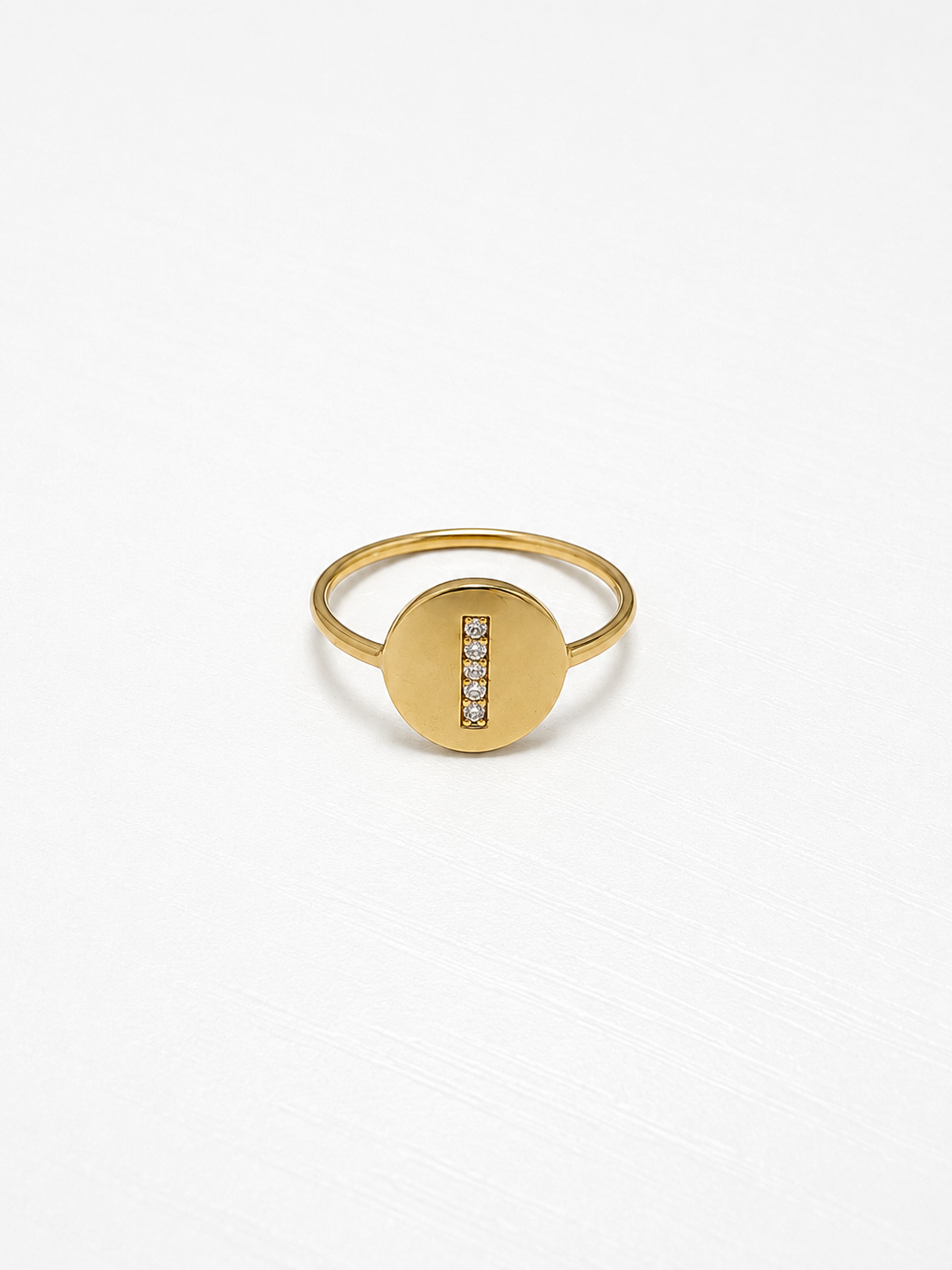 Anillo de inicial 14K - I