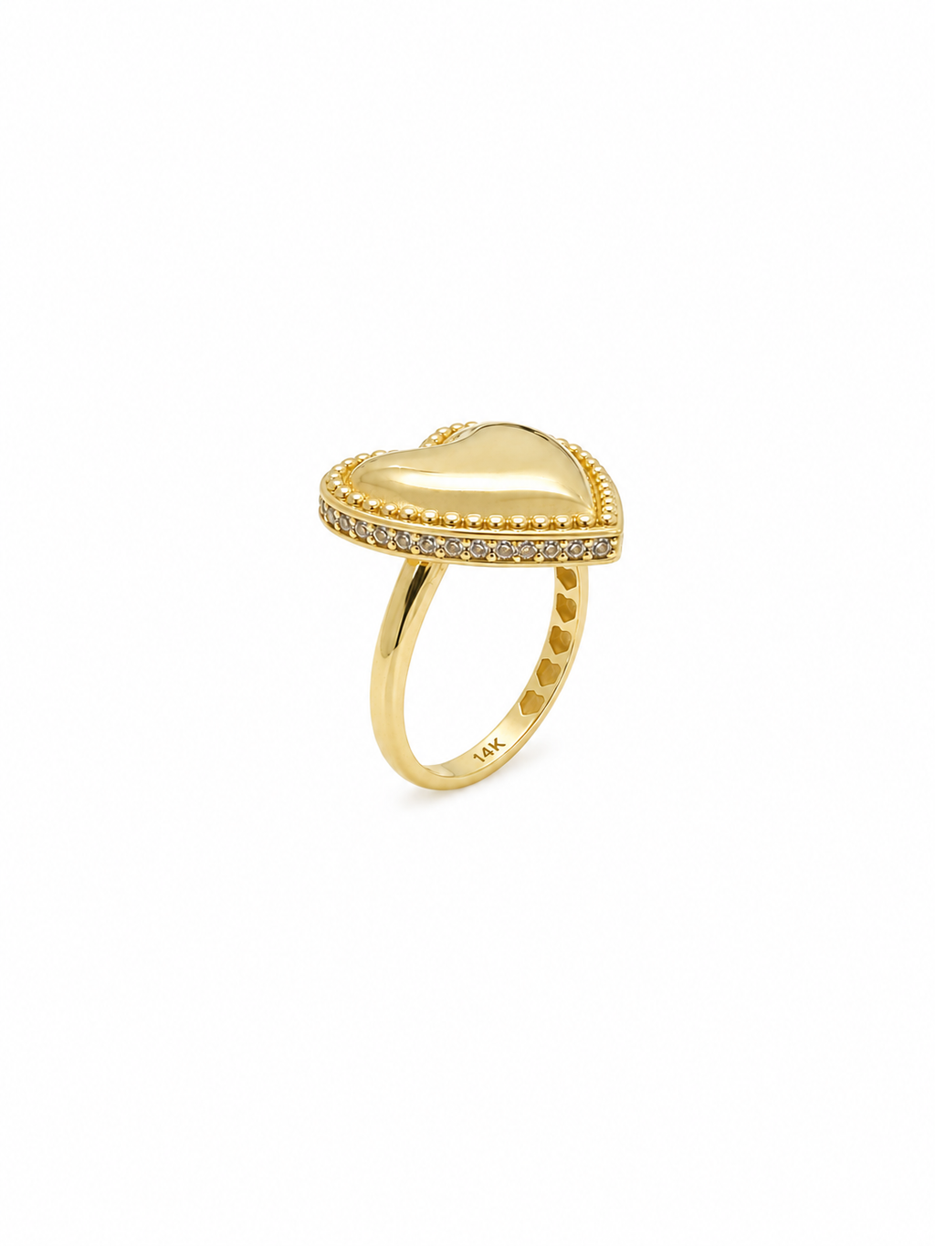 Anillo de corazon 14K