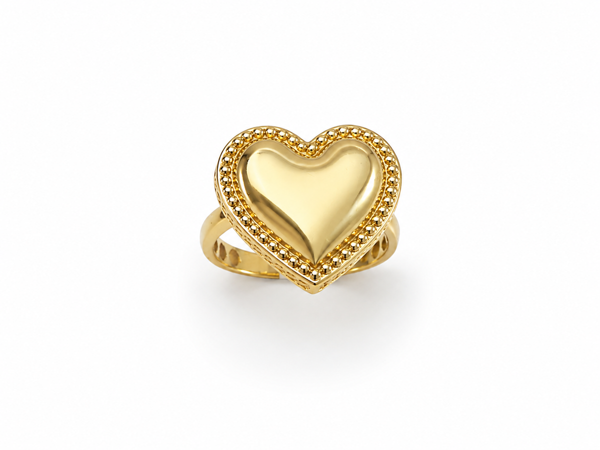 Anillo de corazon 14K