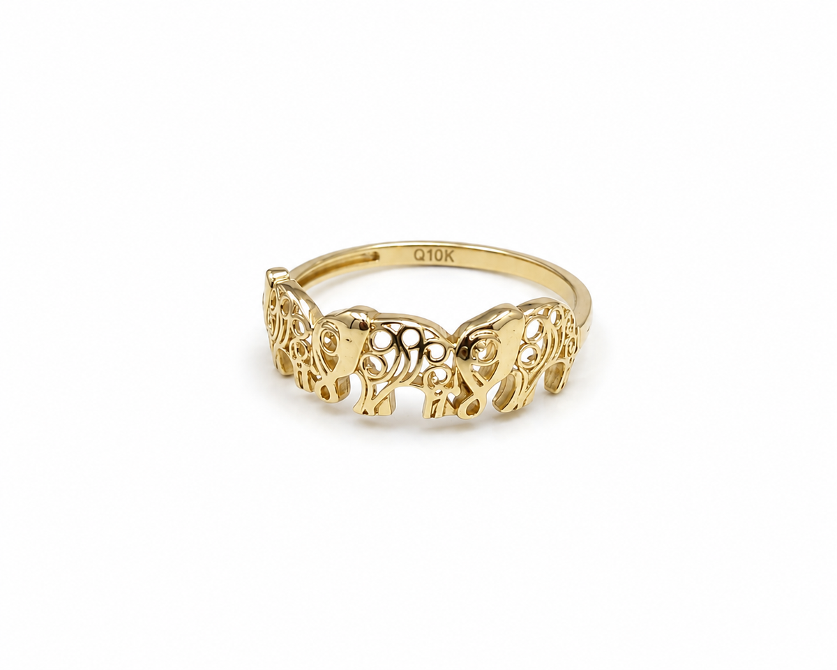 Anillo elefante 10k