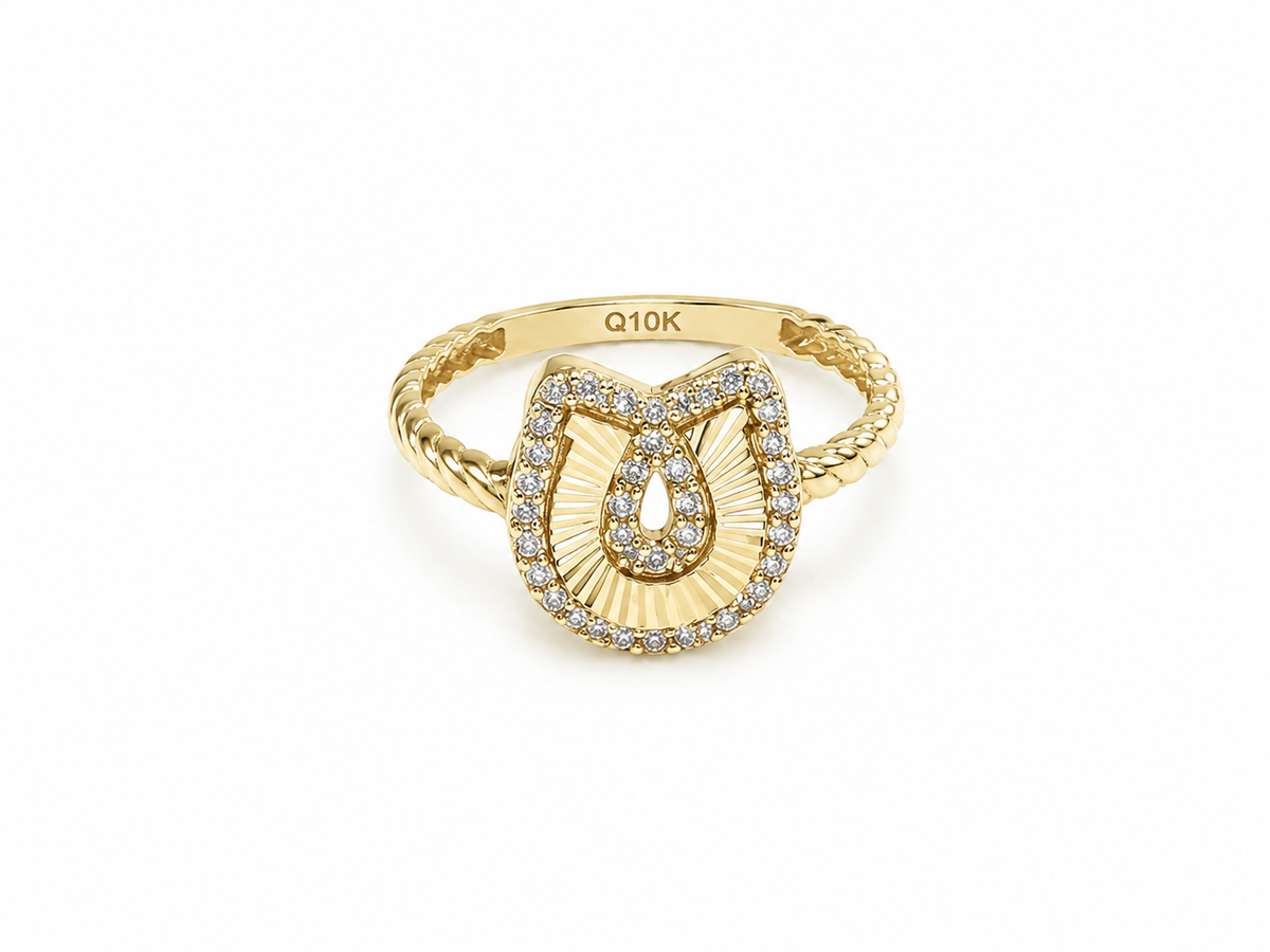 Anillo herradura 10K
