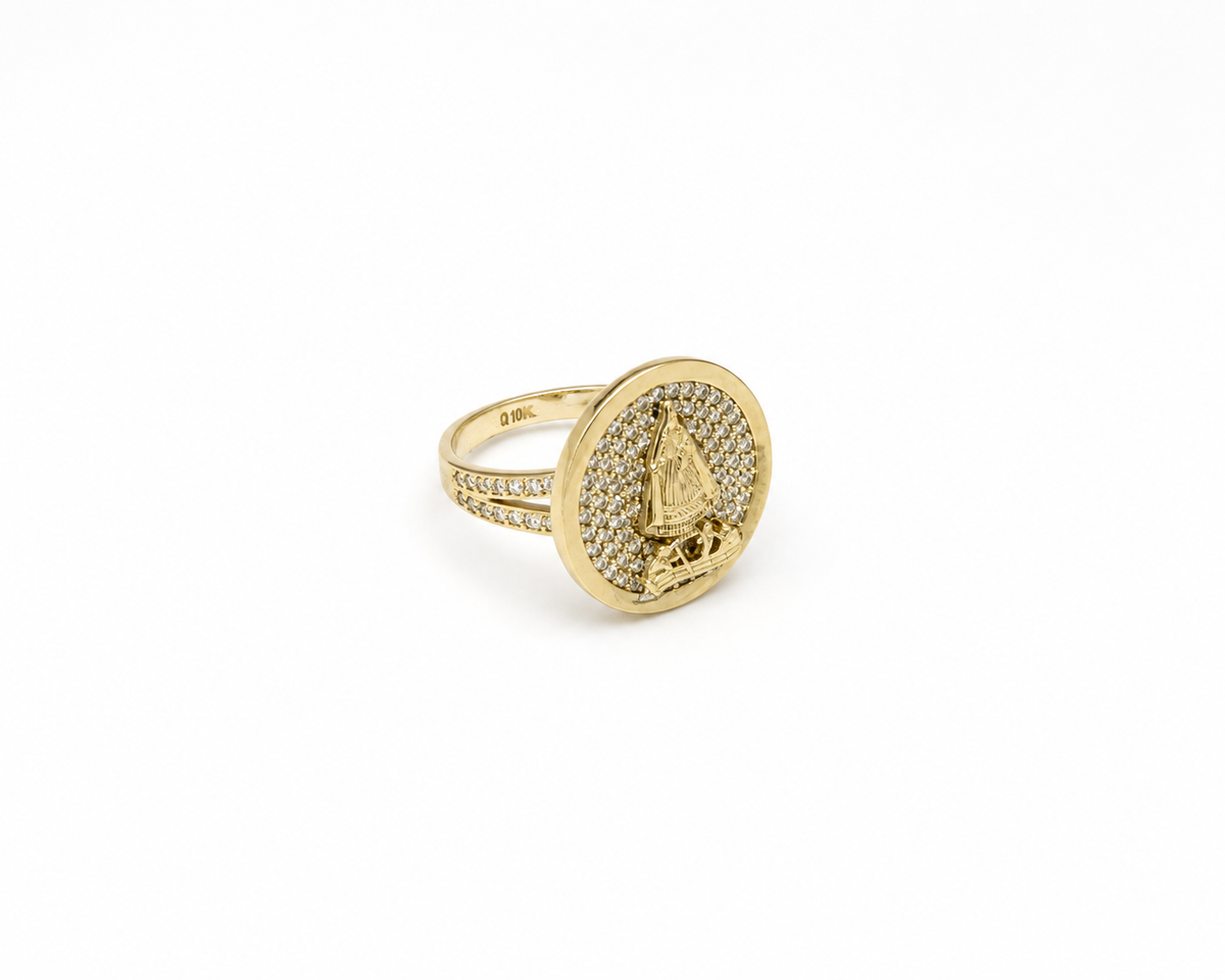 Anillo virgen de la caridad 10k