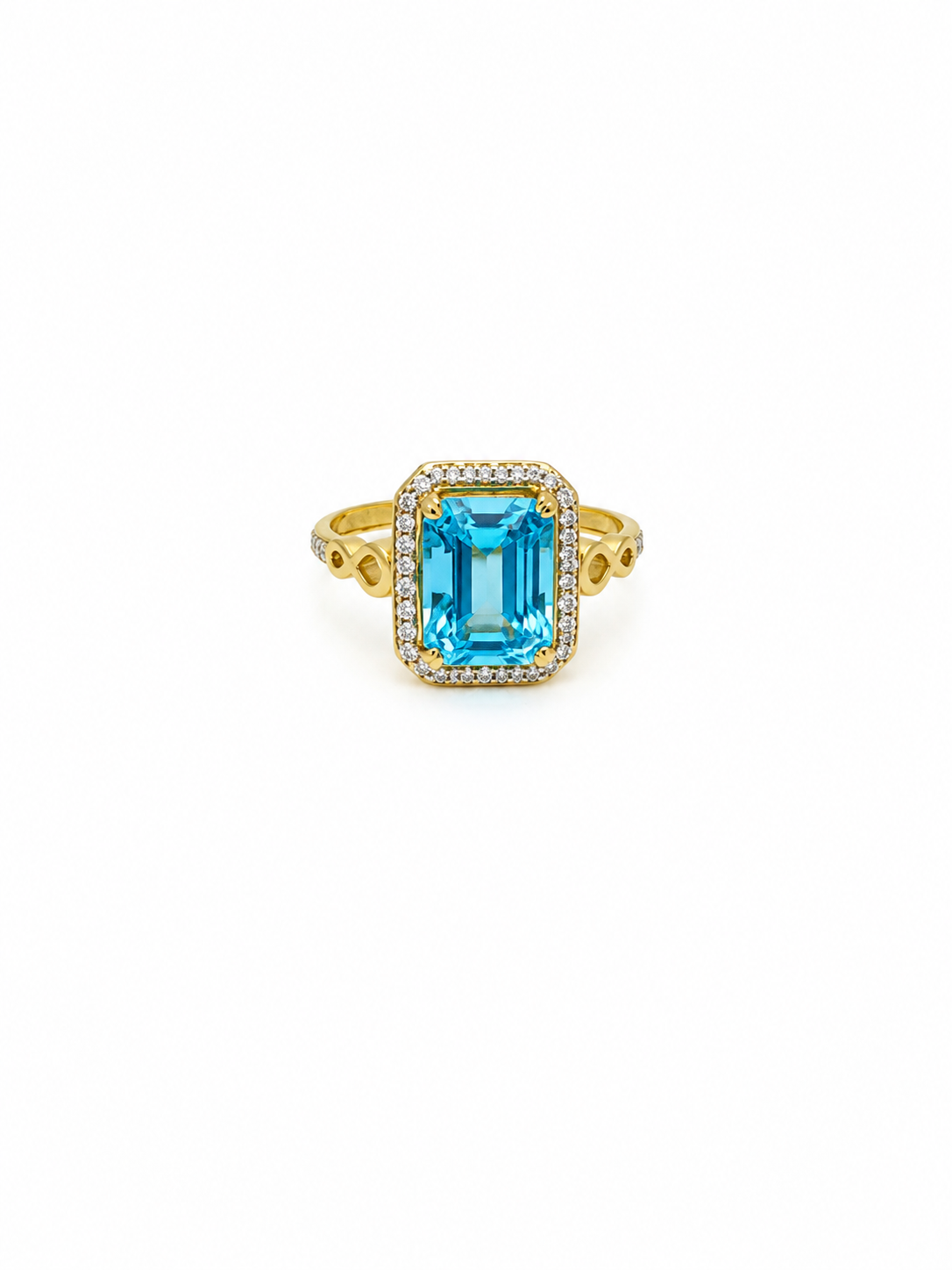Anillo piedra azul