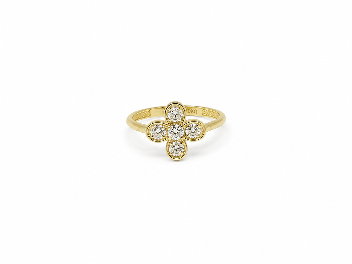 Anillo de flor 10K