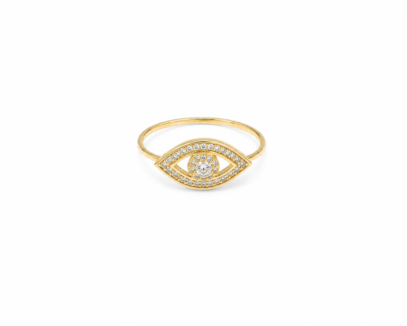 Anillo ojo turco 14k