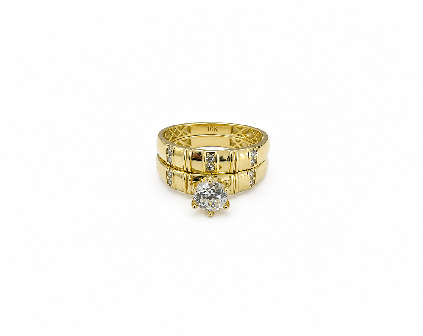Duo anillos de matrimonio 10k