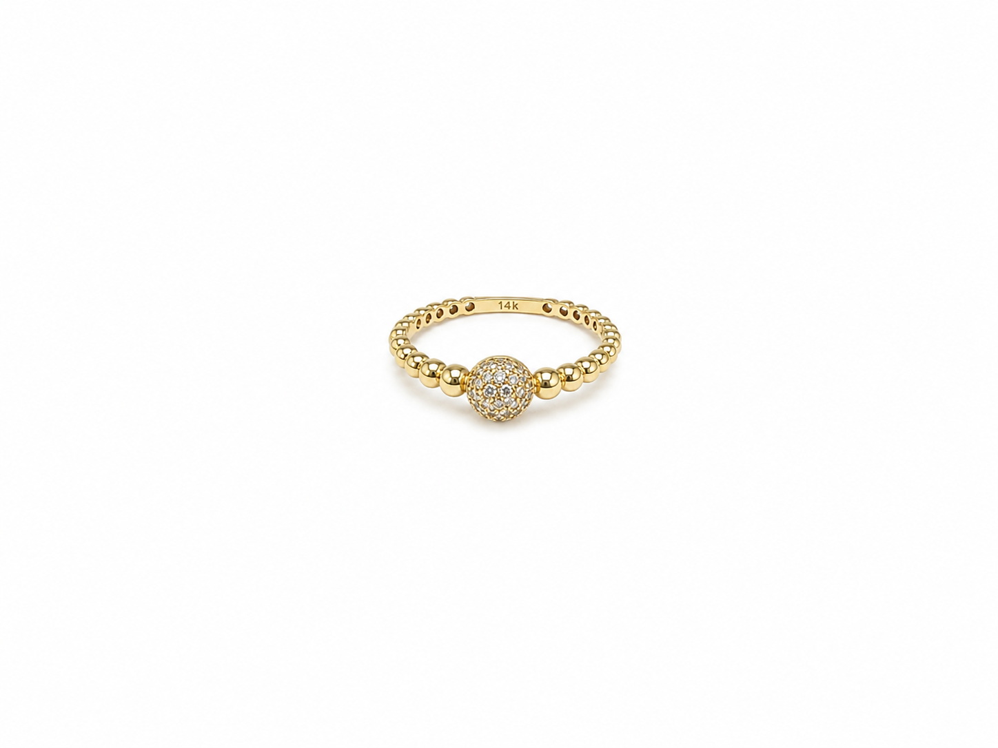 Anillo balines 14k