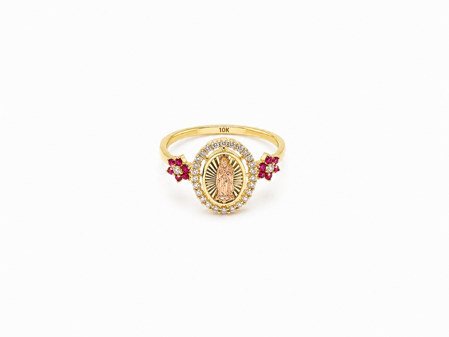 Anillo virgen de Guadalupe 10k