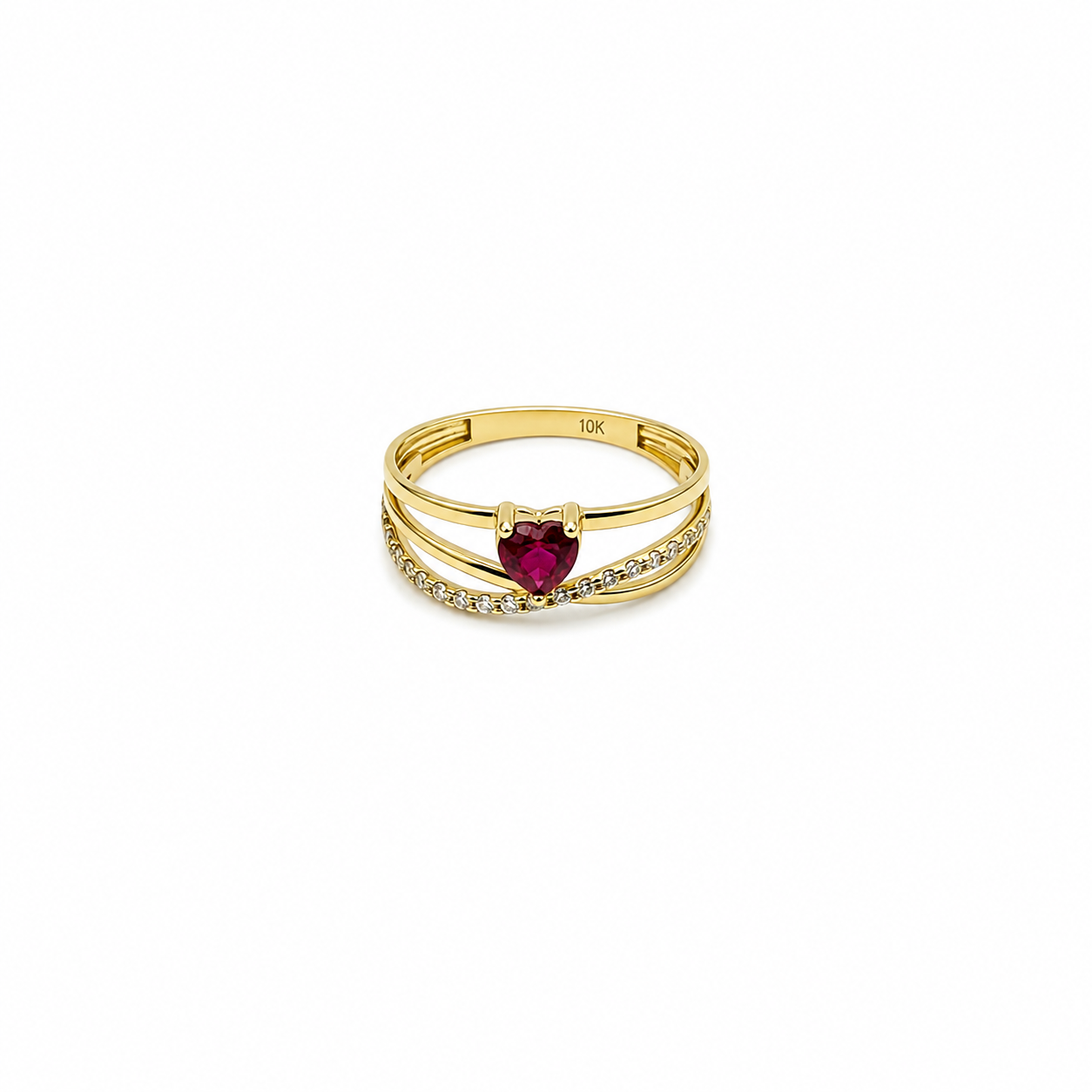 Anillo corazón 10k