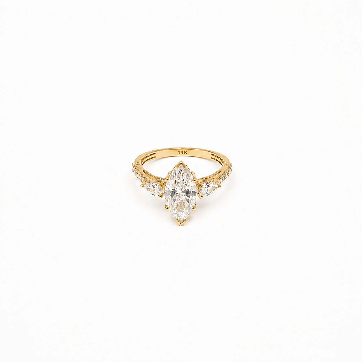 Anillo de Compromiso 14k con Diamantes
