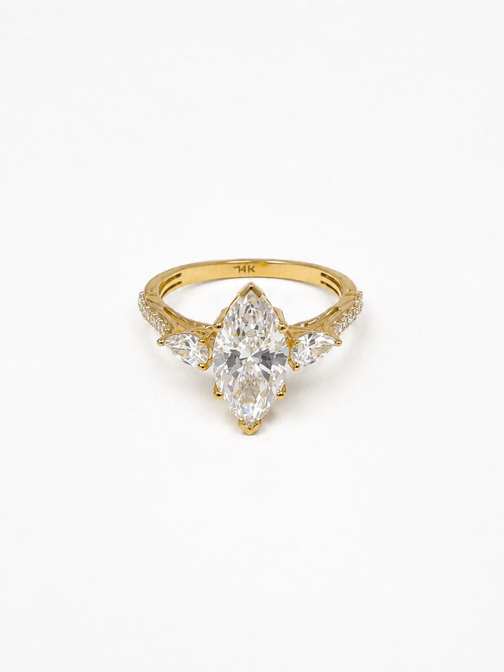 Anillo de Compromiso 14k con Diamantes