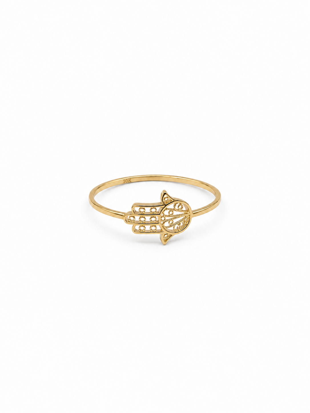 Anillo Mano de Fátima 10k