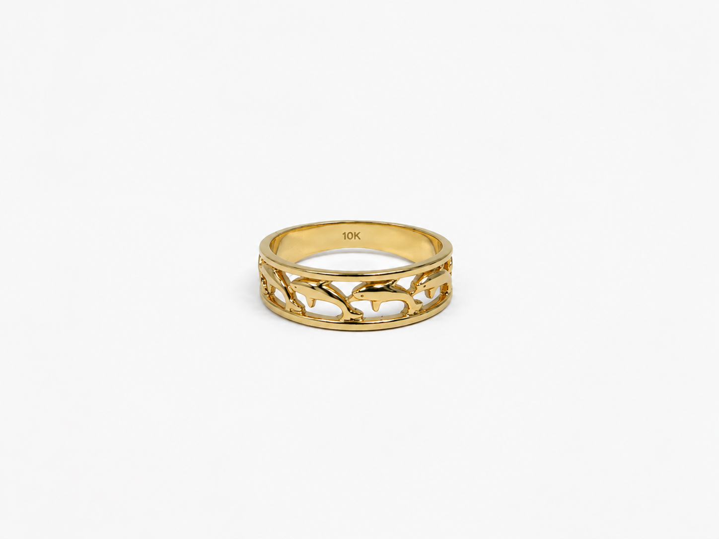 Anillo de delfines 10k