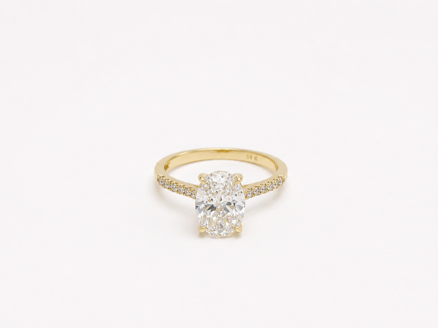 Anillo Compromiso 14k con Diamantes