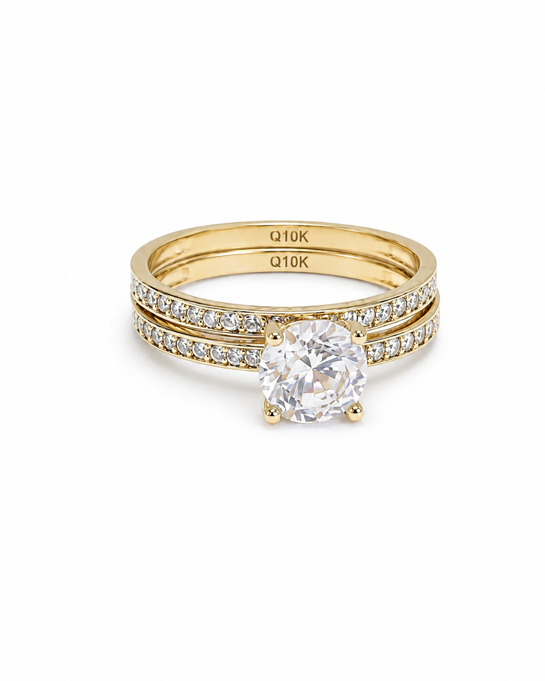 Duo anillos matrimonio 10k