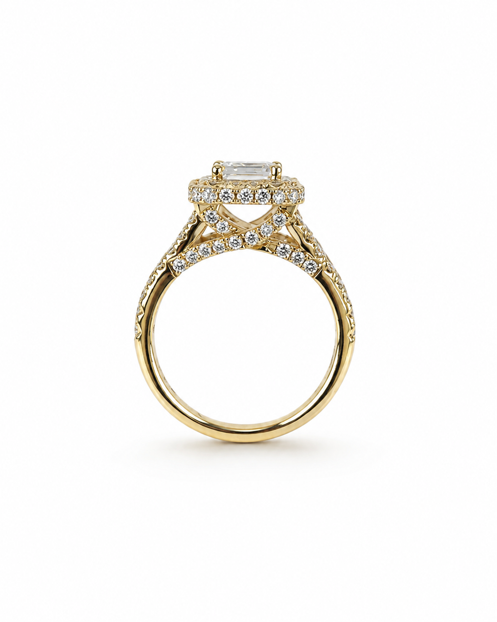 Anillo de compromiso de diamante 14K