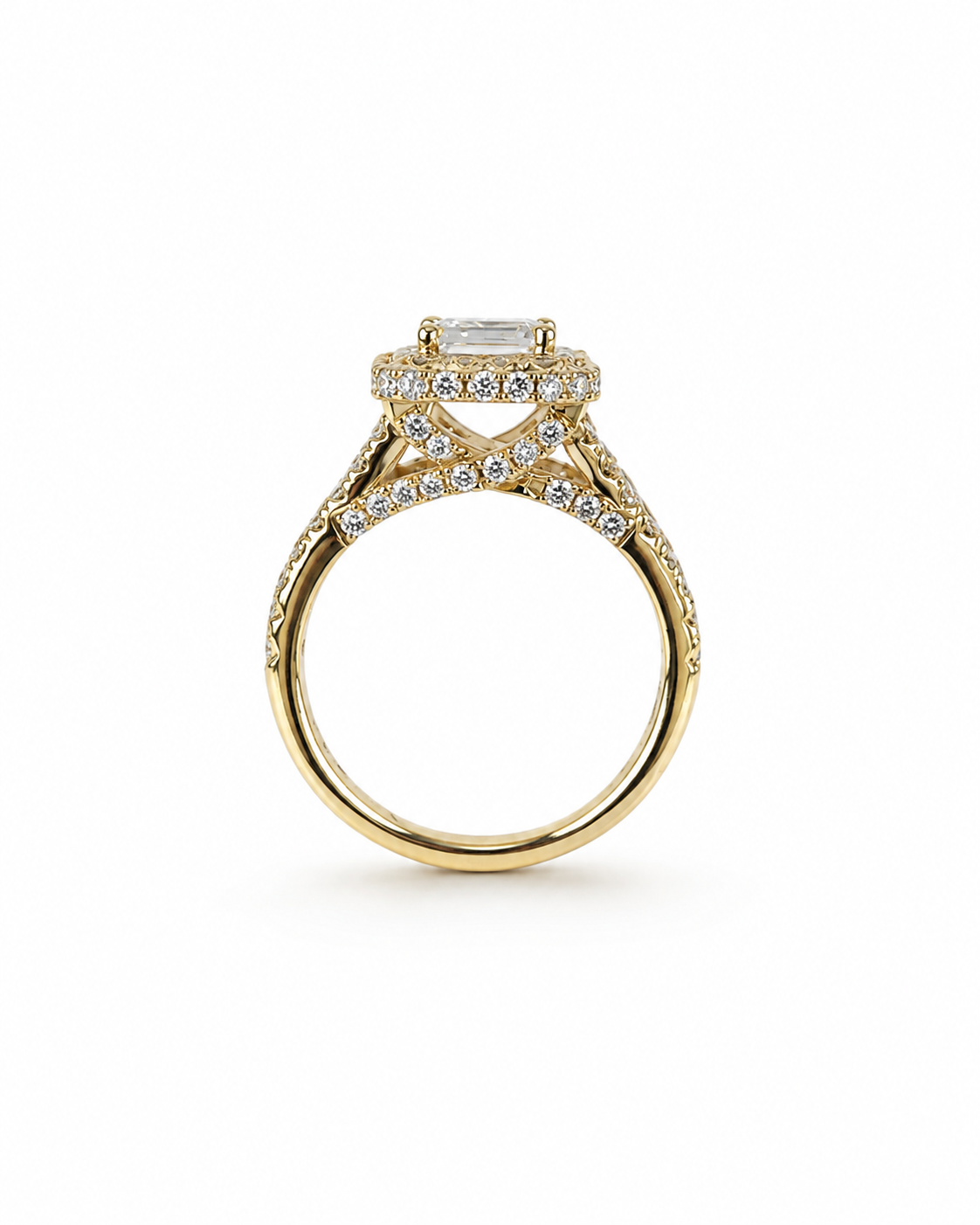 Anillo de compromiso de diamante 14K