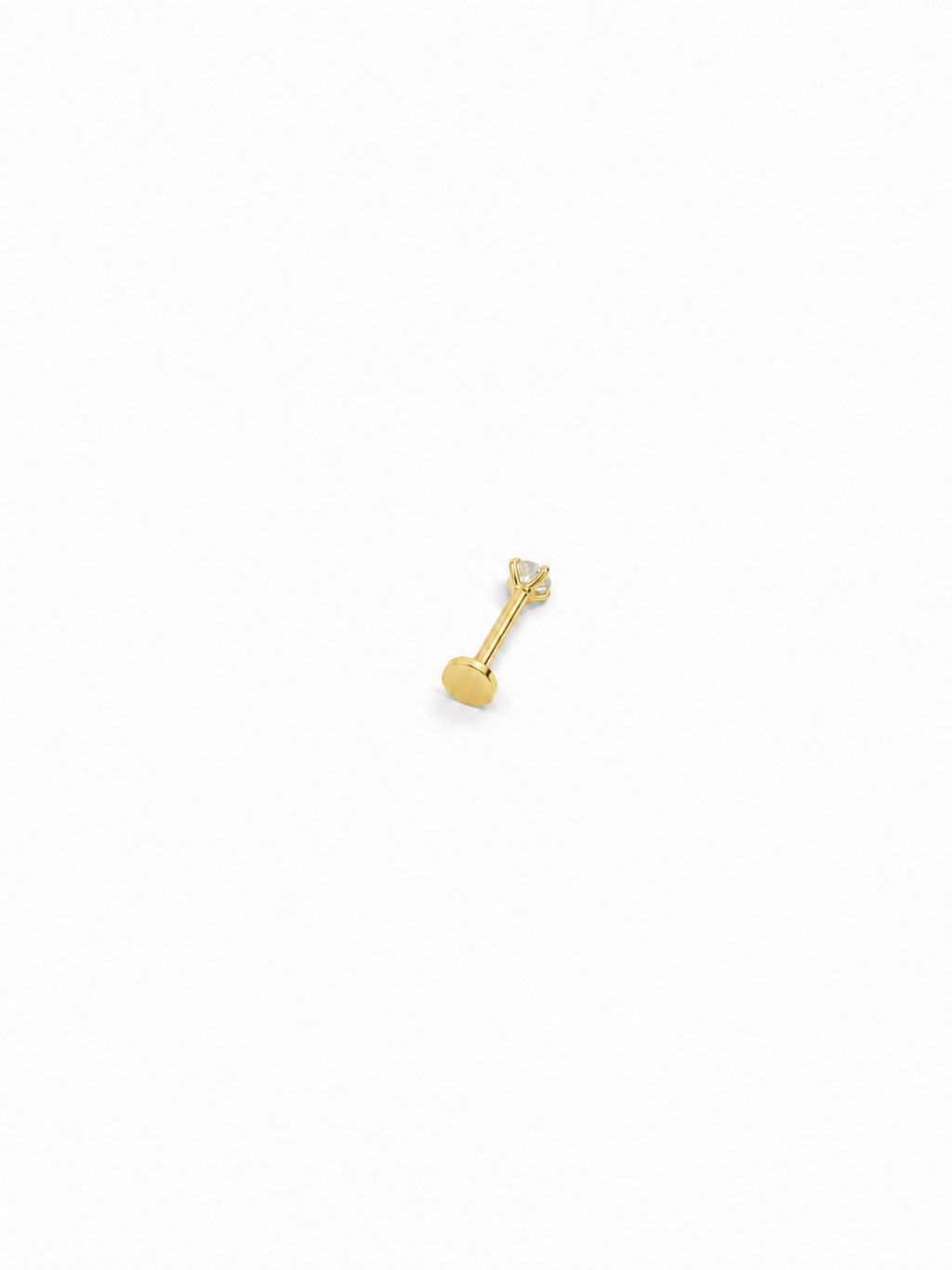 Piercing de nariz 14k diamante creado