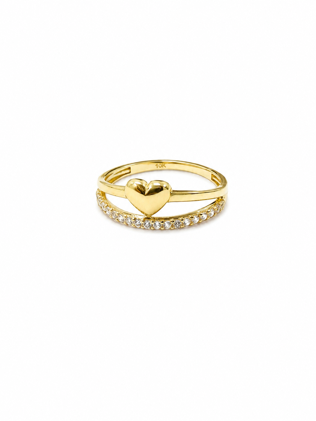 Anillo corazón 10k