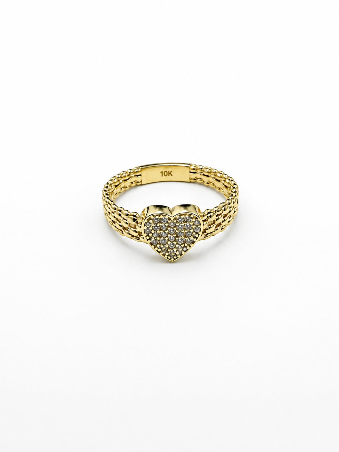 Anillo corazón 10k