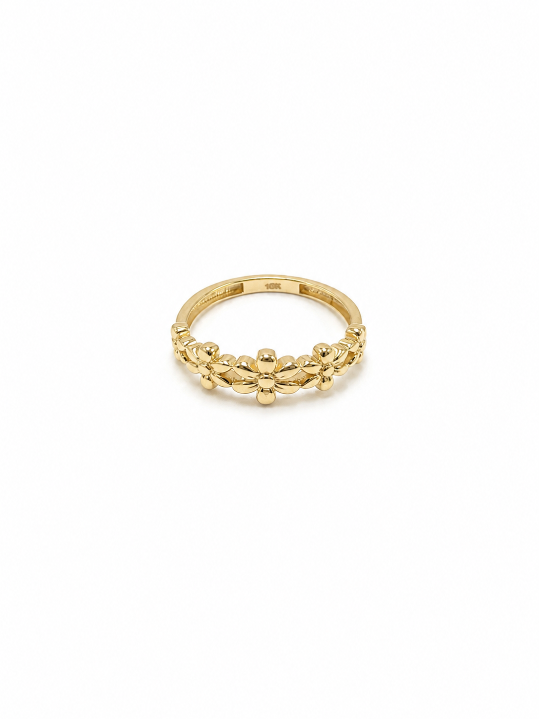 Anillo flores 10k