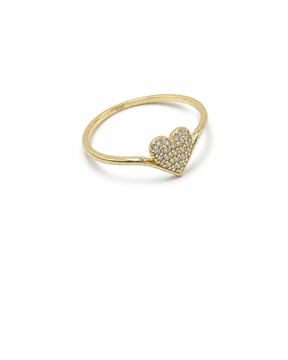 Anillo corazón 10k