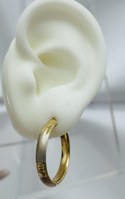 Argollas  de  tres oros 14k