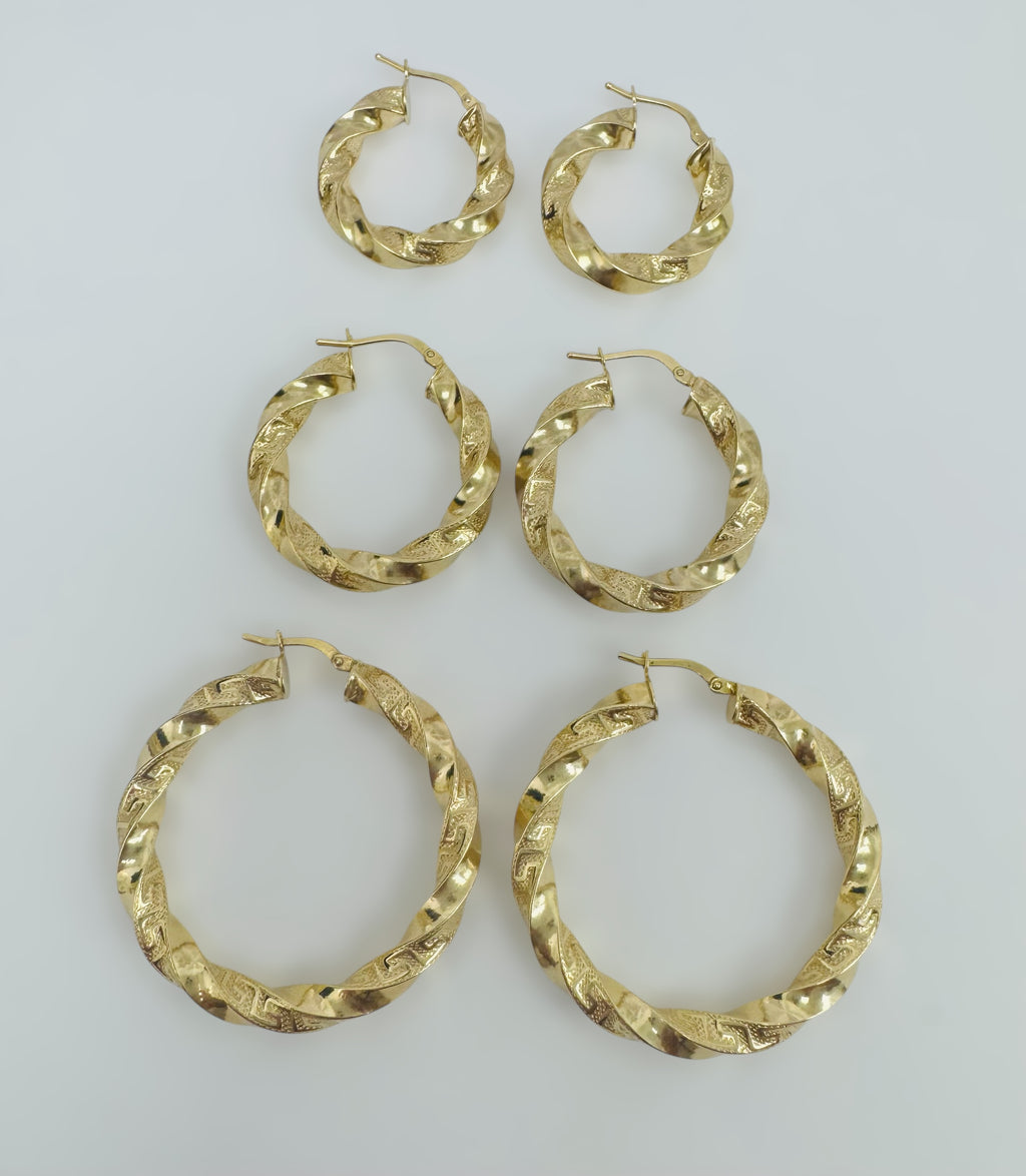 Argollas versa torcidas 4.8mm 10k
