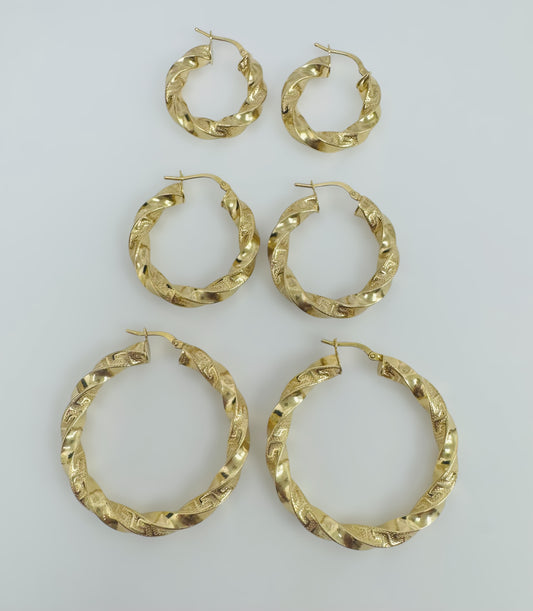 Argollas versa torcidas 4.8mm 10k