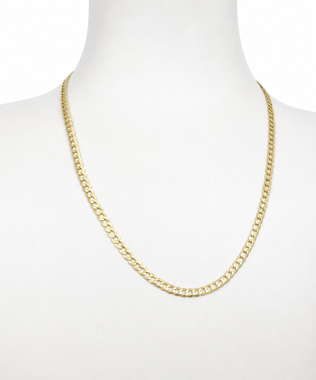 Cadena corte brillo 10k 3.5mm grosor