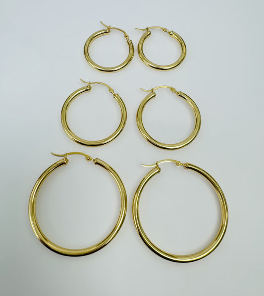 Argollas lizas 14k