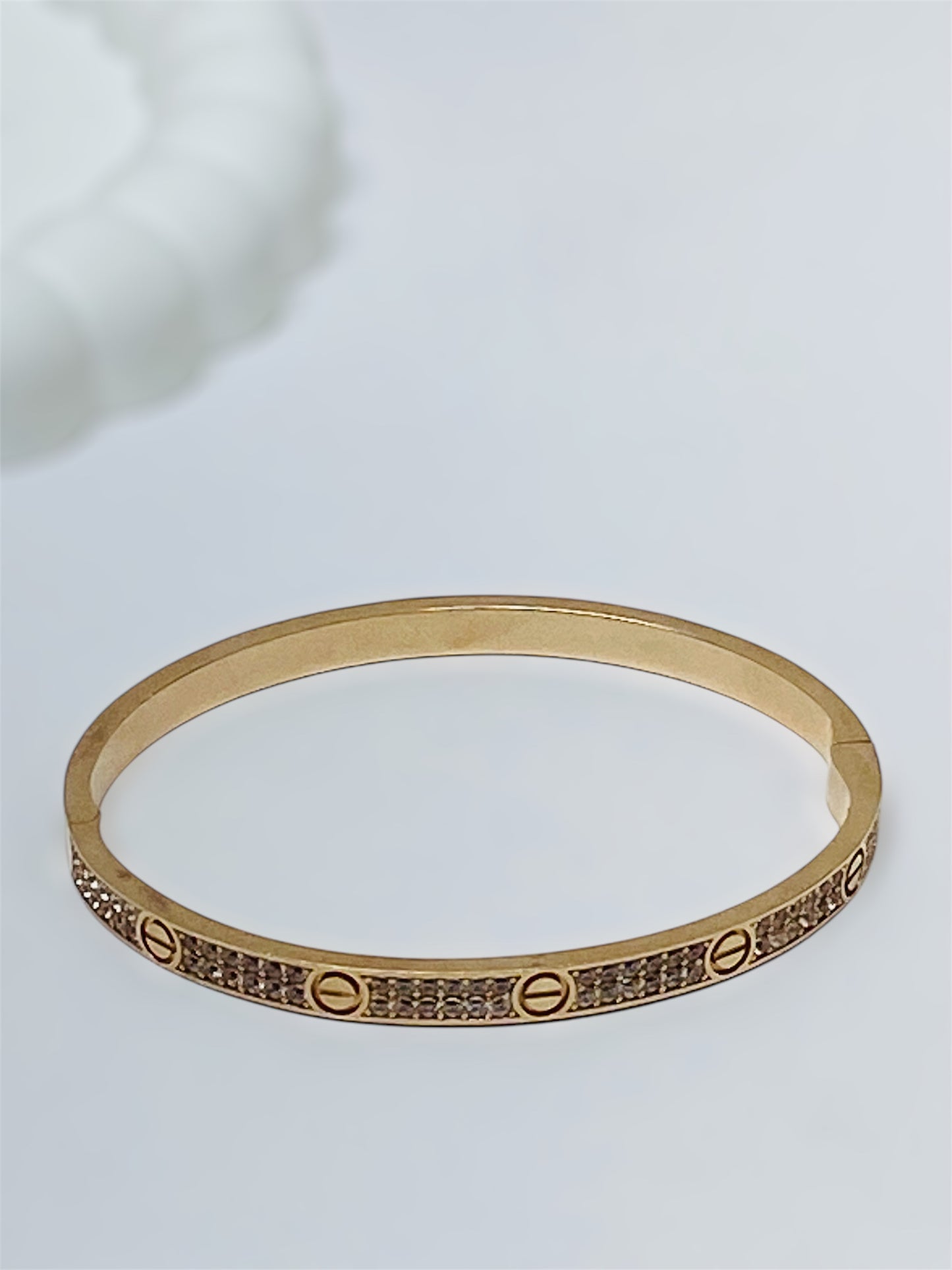 Pulsera rígida oro rosa 14k