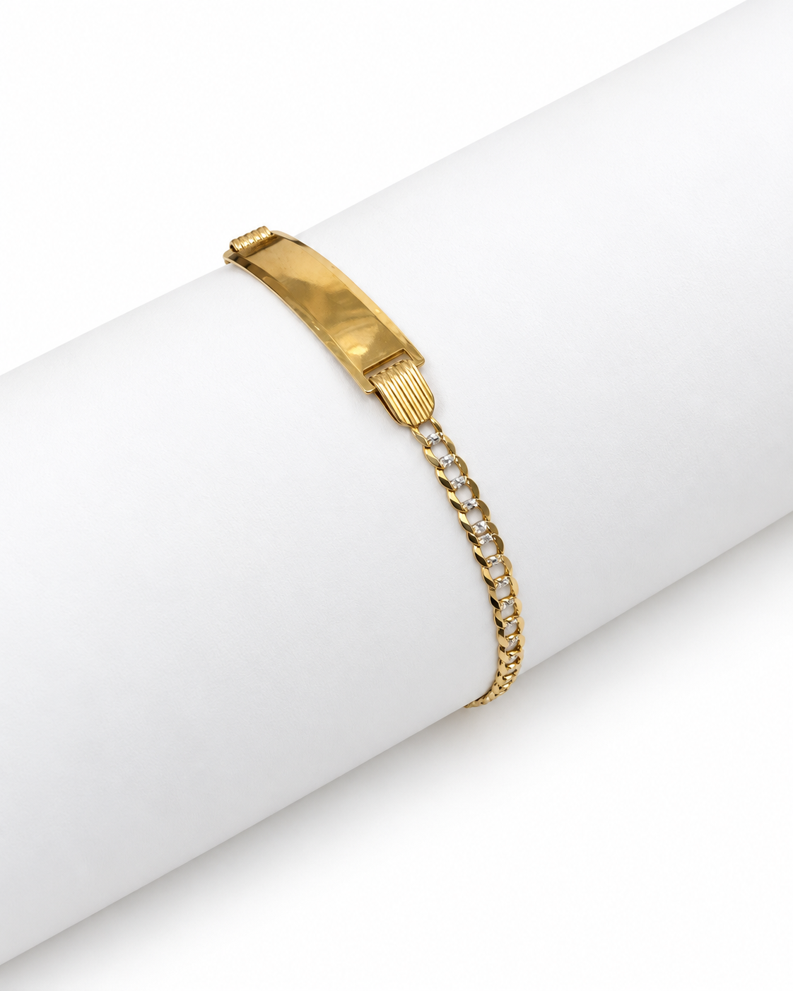 Pulsera con placa 10k para niña o niño