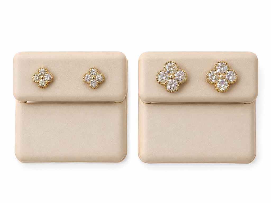 Aretes 14k diamante creado