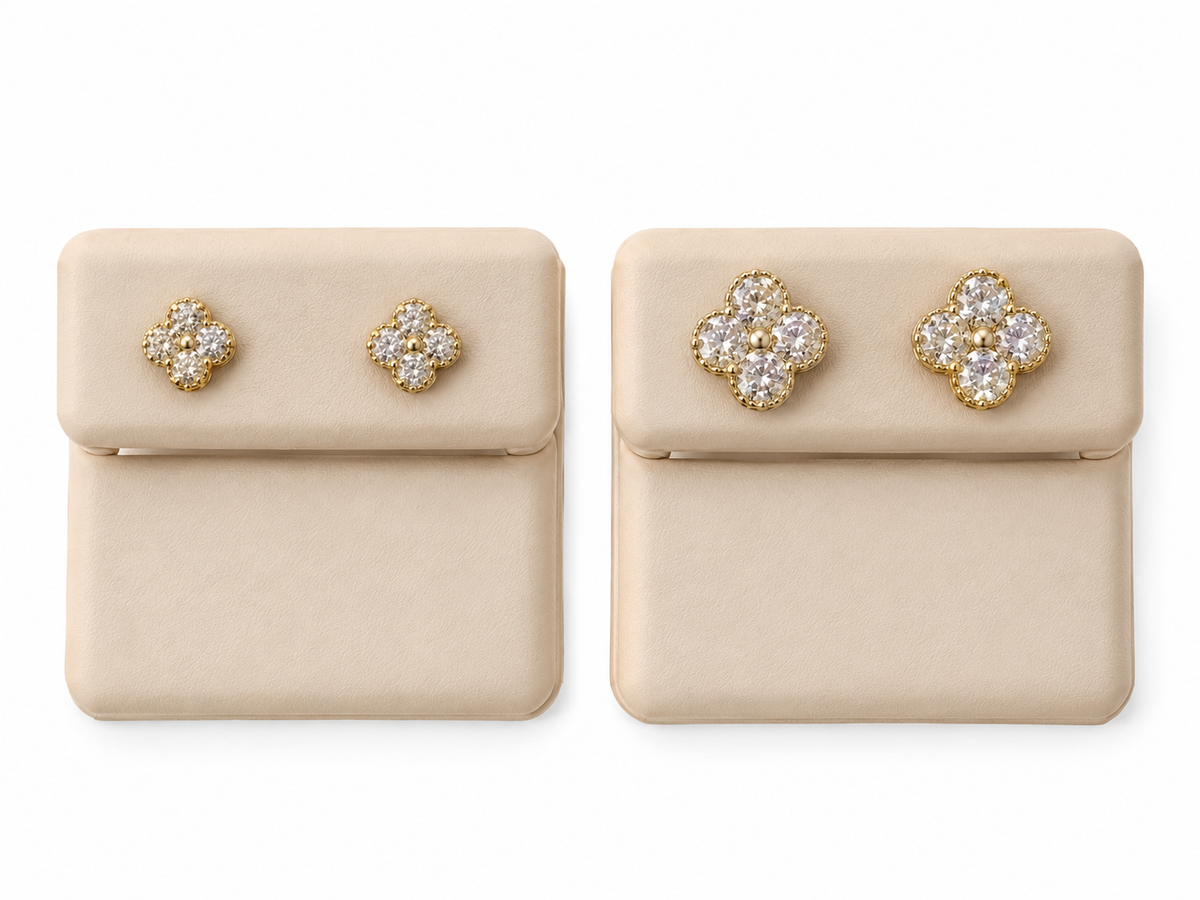 Aretes 14k diamante creado