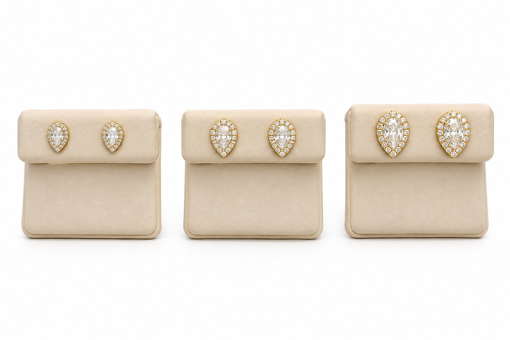 Aretes 14k diamante creado