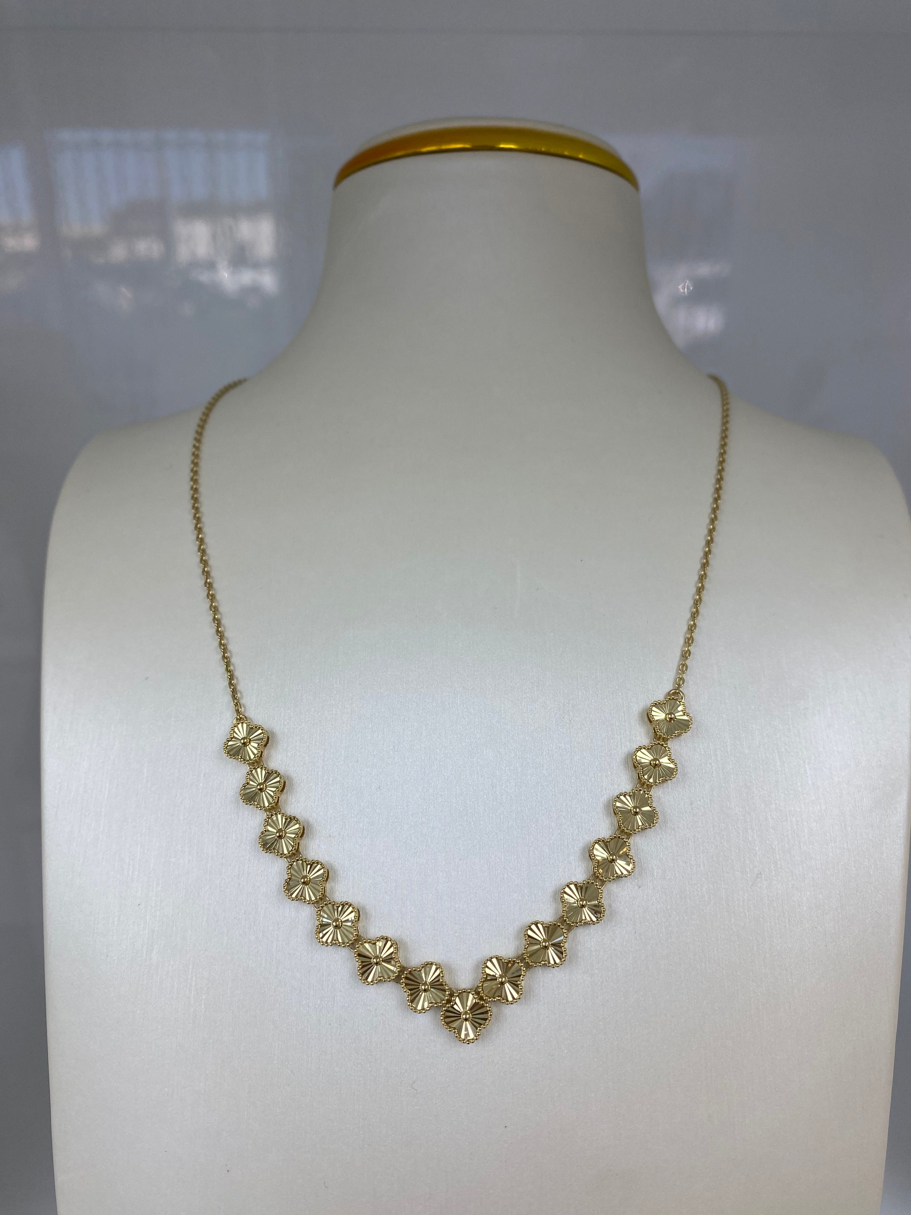 Cadena clover  14 k size 18