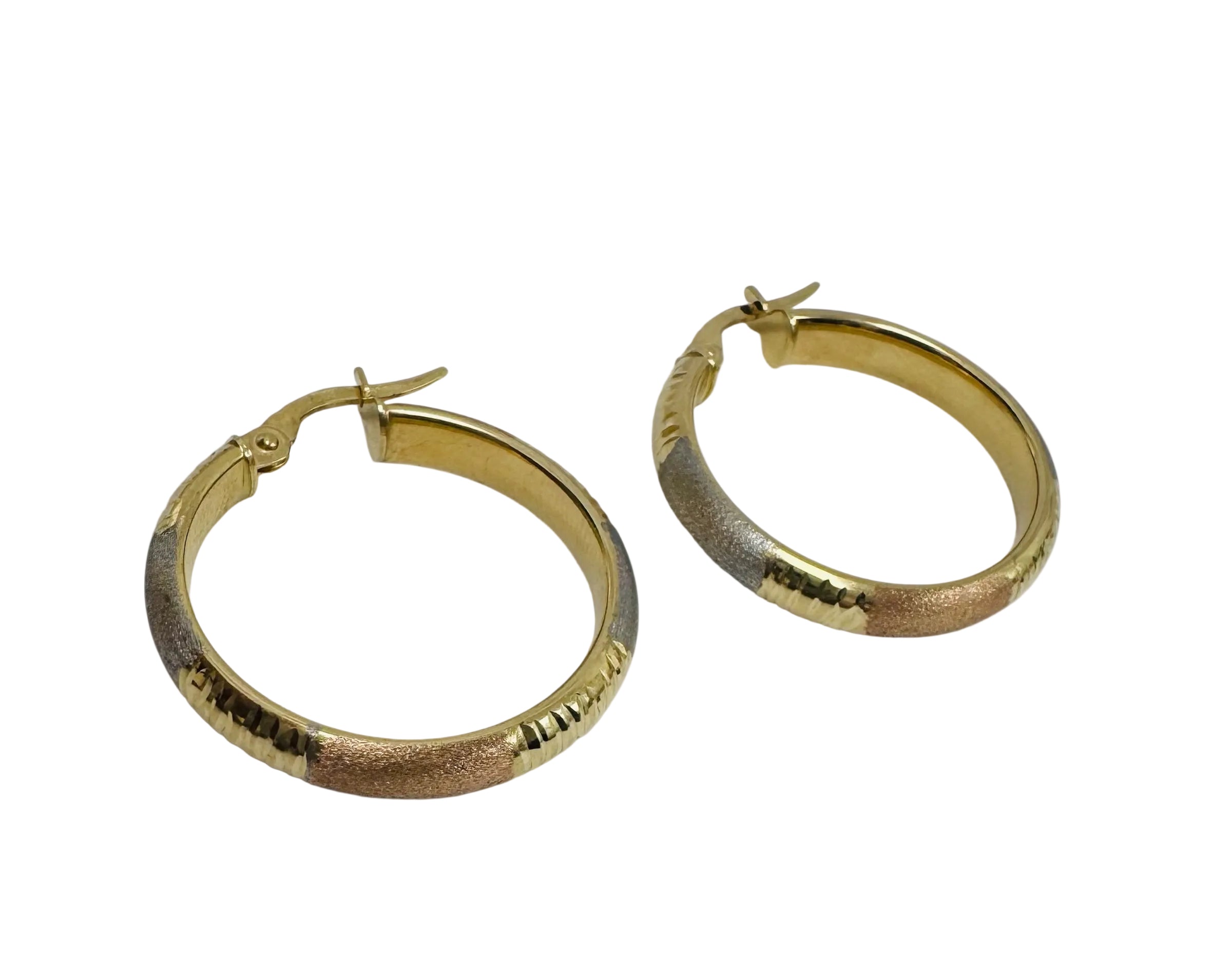 Argollas  de  tres oros 14k
