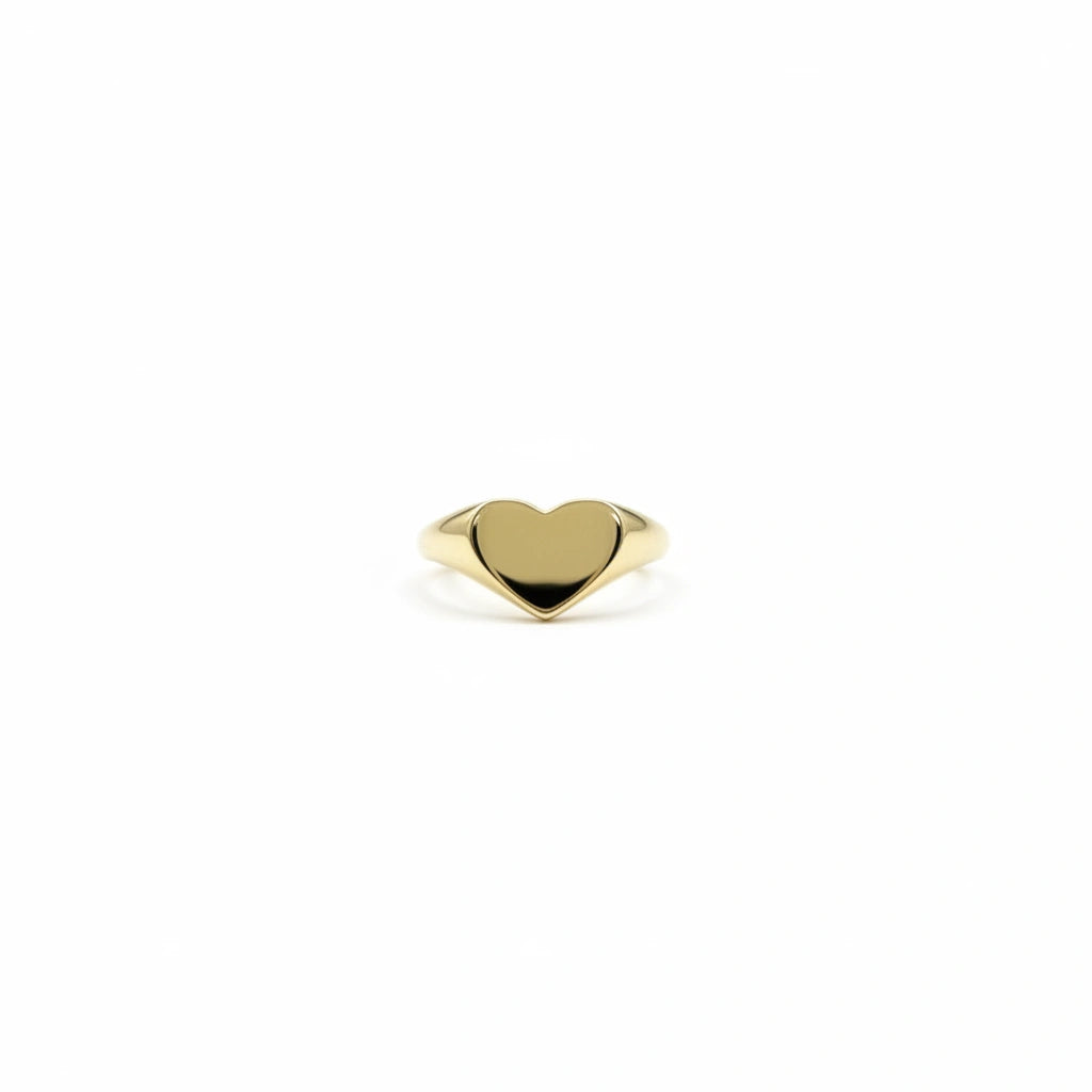 Anillo corazón plain 10k