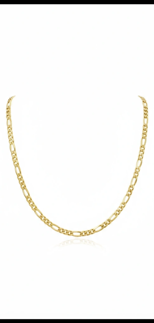 Cadena fígaro maciza 14k