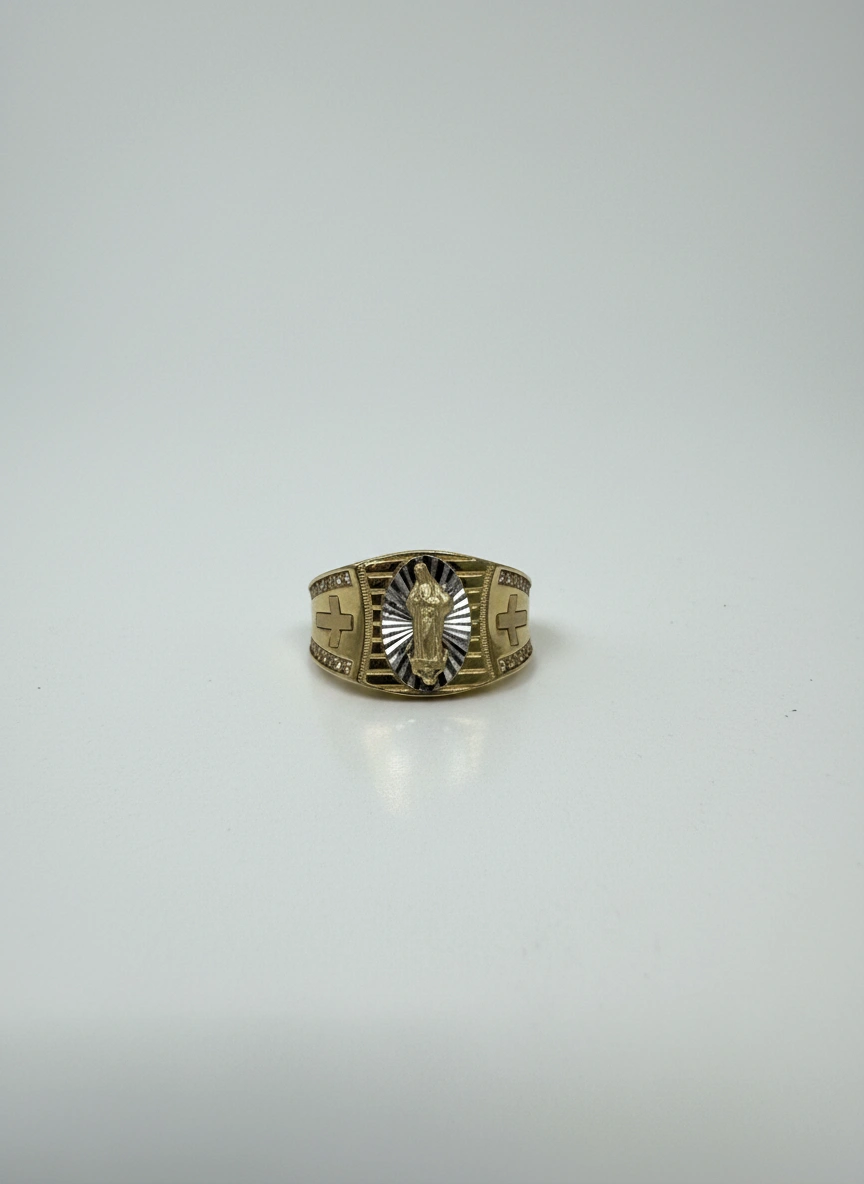 Anillo de la virgen  de Guadalupe  10k