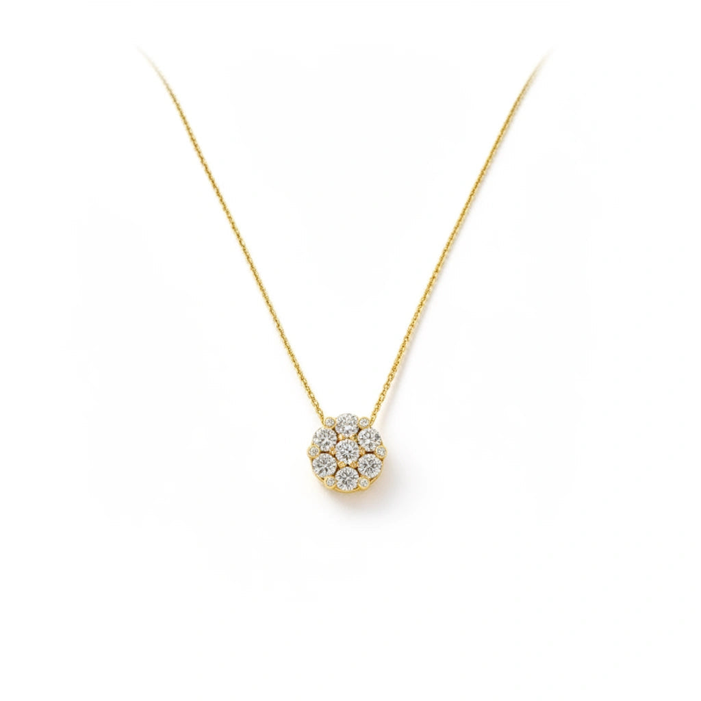 Cadena con dije diamante 14k