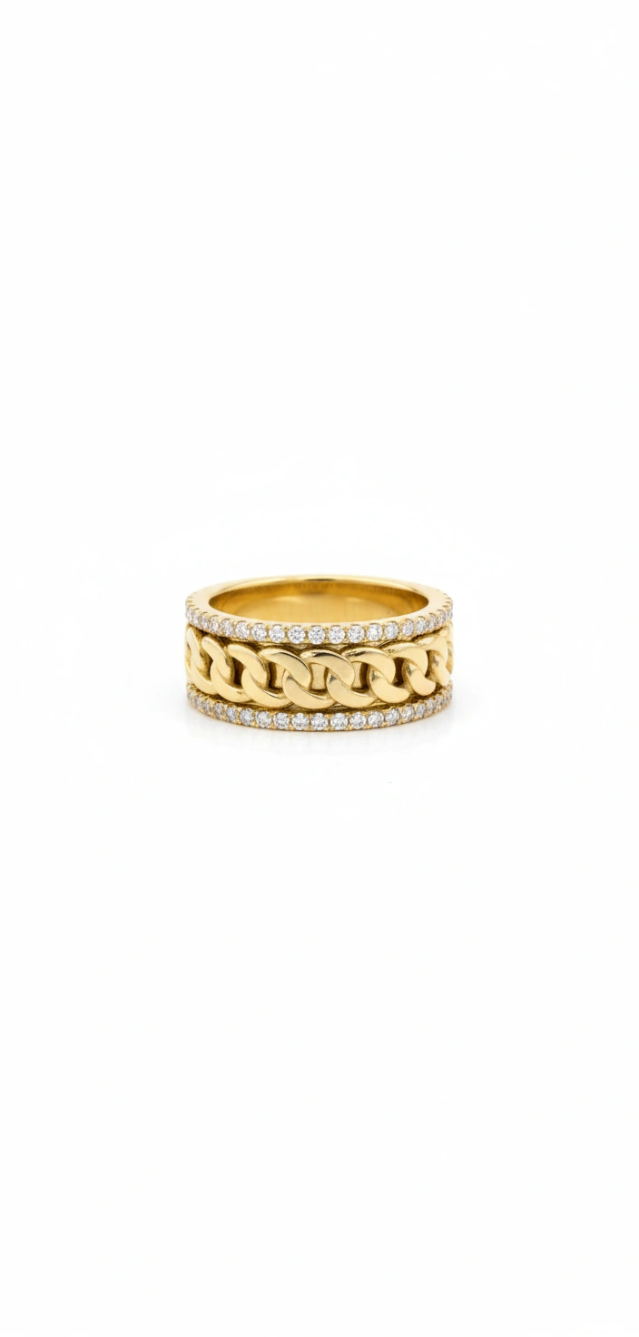 Anillo hombre giratorio  10k
