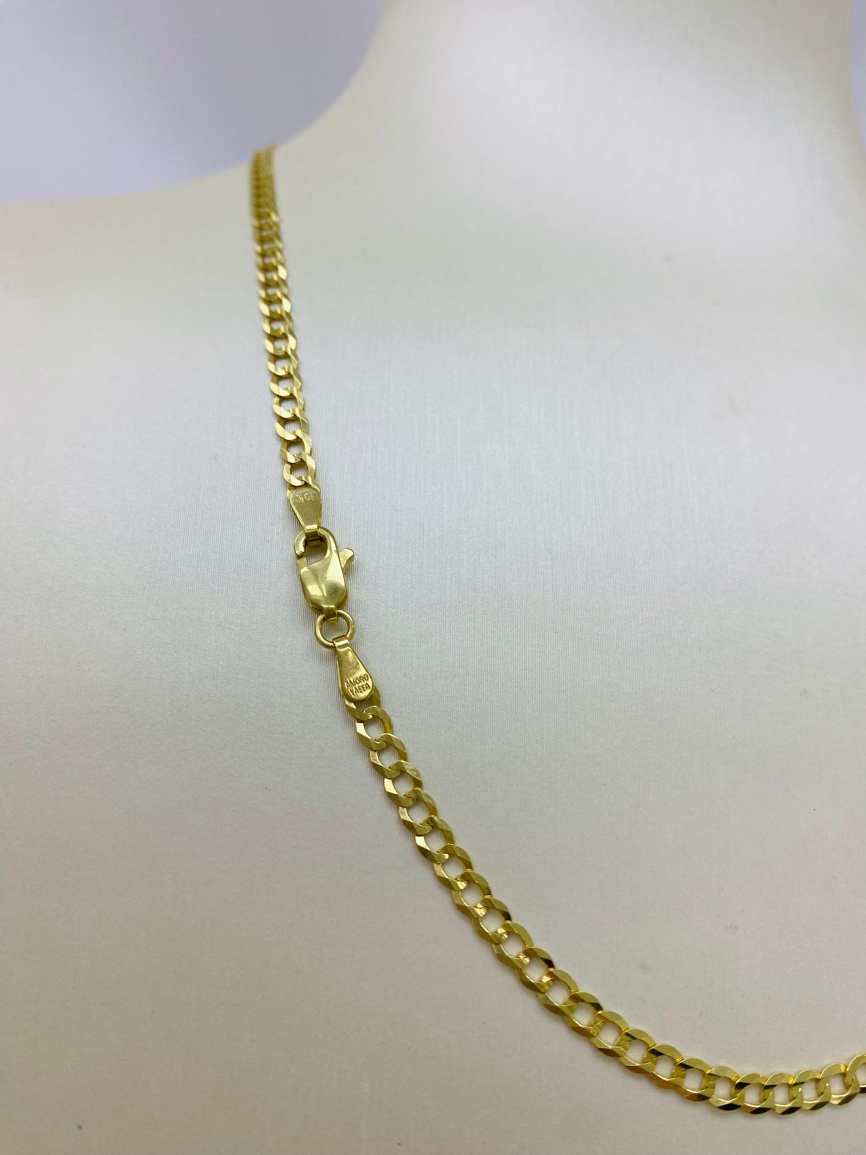 Cadena corte brillo 10k 3mm grosor - 18