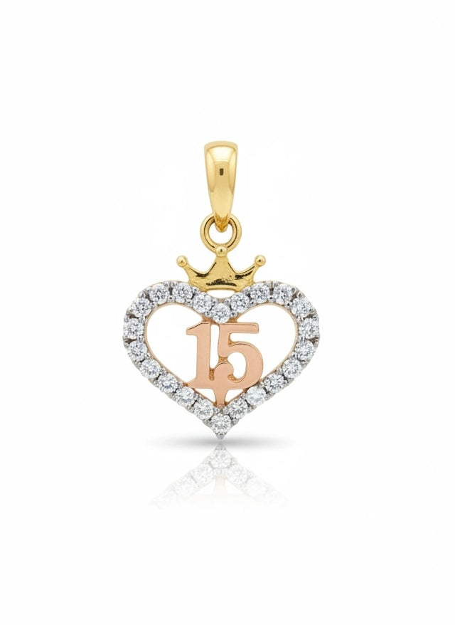 Dije de 15 años 14k