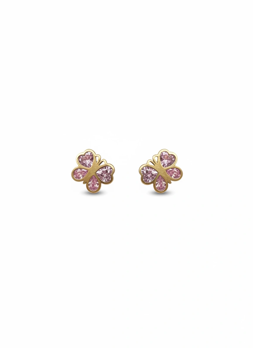 Aretes de mariposa 14k