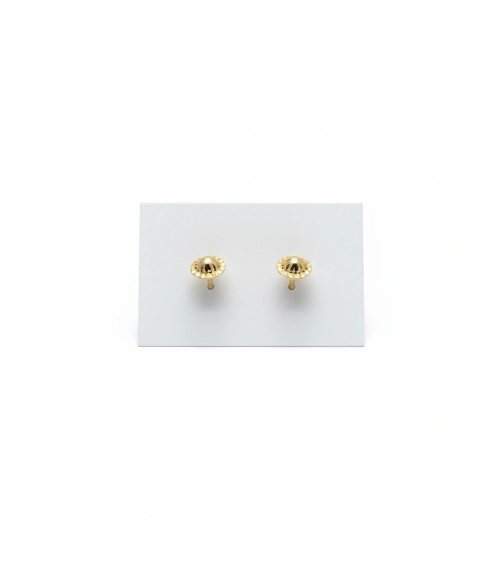 Aretes de flor  14K