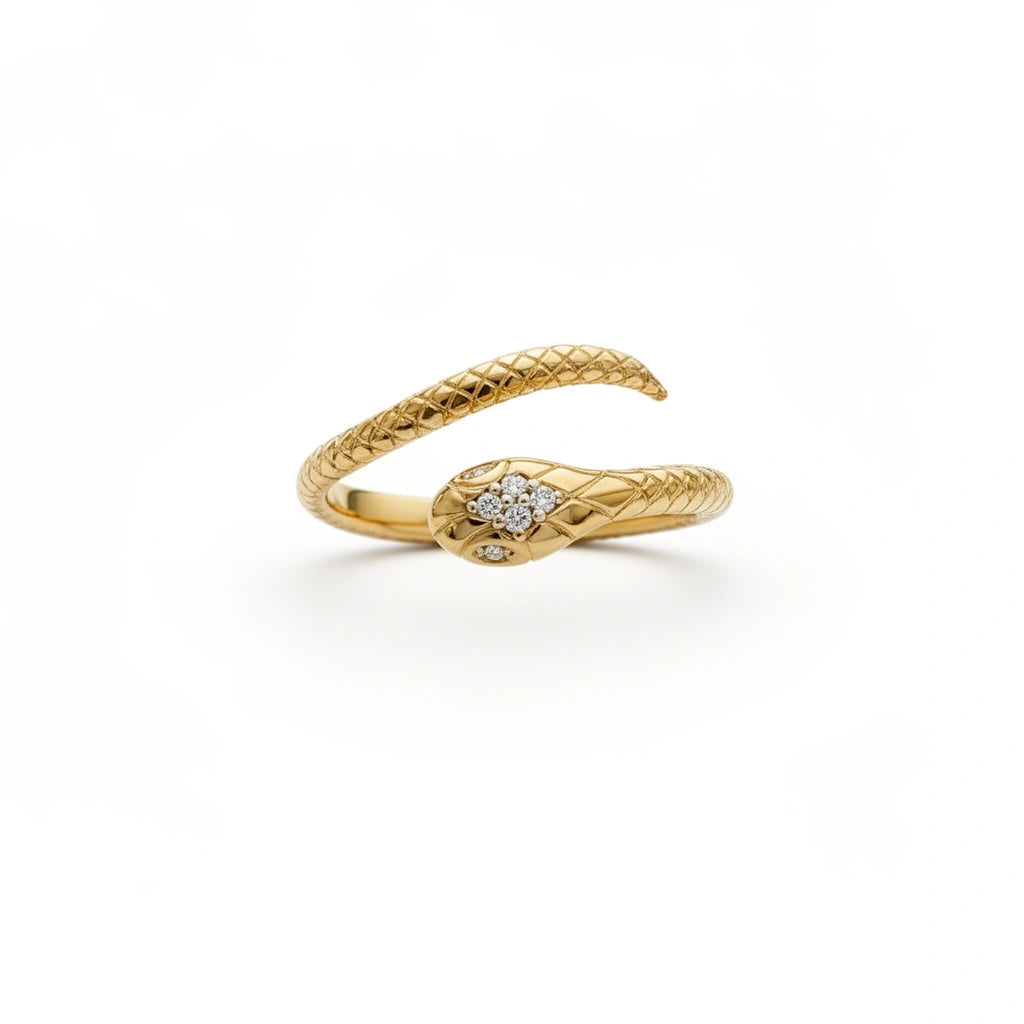 Anillo serpiente 10k