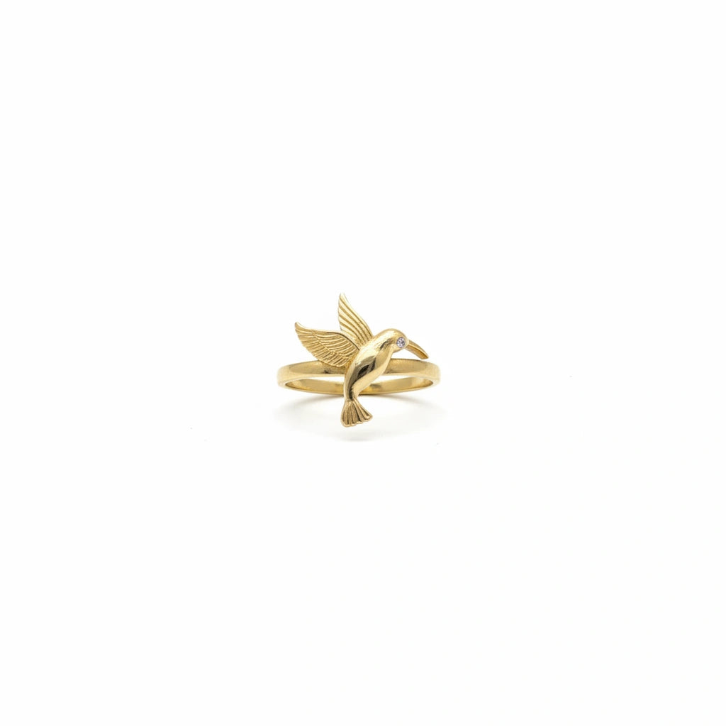 Anillo colibrí 14k