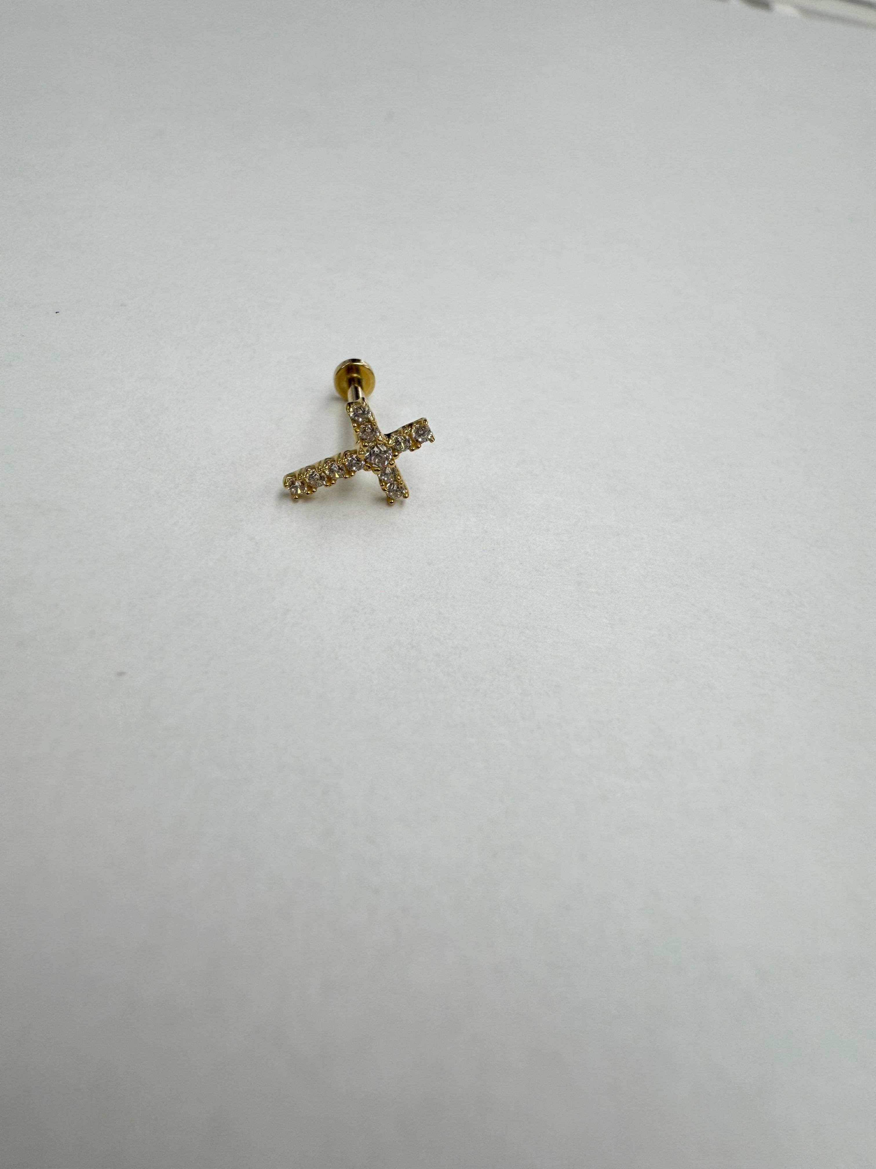 Pircing de cartílago 14k